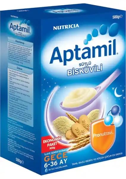 Aptamil Kaşık Sütlü Bisküvili Tahıl Ek Gıda İncelemesi ve Kullanıcı Yorumları