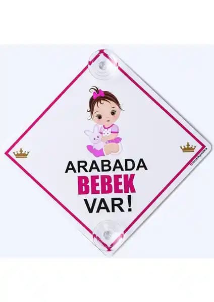 Araba Bebek Var Uyarı Levhası Güvenlik İçin Pratik ve Dayanıklı Tasarım