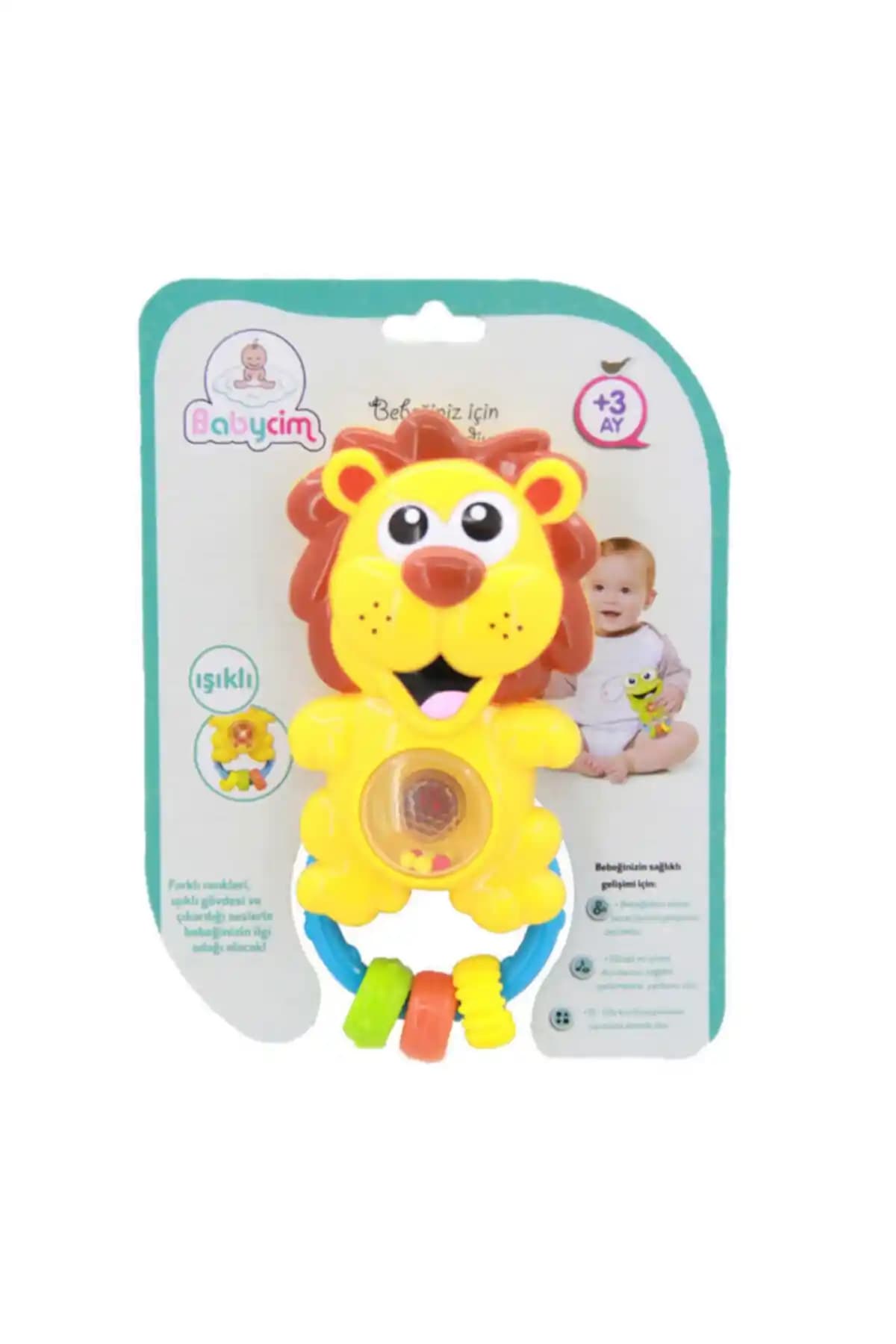 Babycim Aslan Çıngırak Sesli Bebek Oyuncağı Güvenli ve Geliştirici Özelliklerle