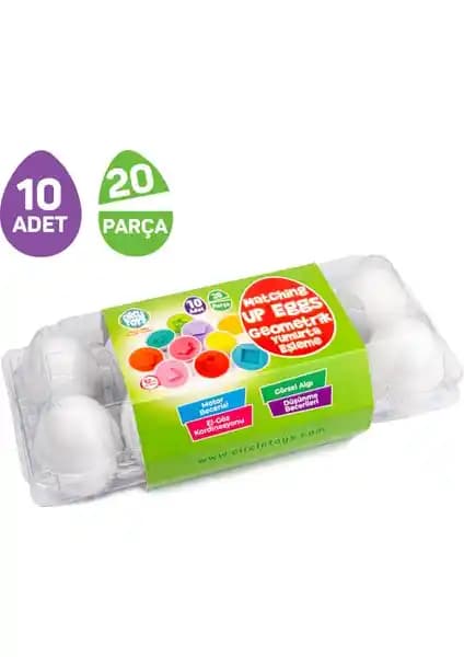 Circle Toys 10’lu Geometrik Yumurta Eşleme Oyunu Çocuklar İçin Eğitici ve Güvenli Oyun Seçeneği