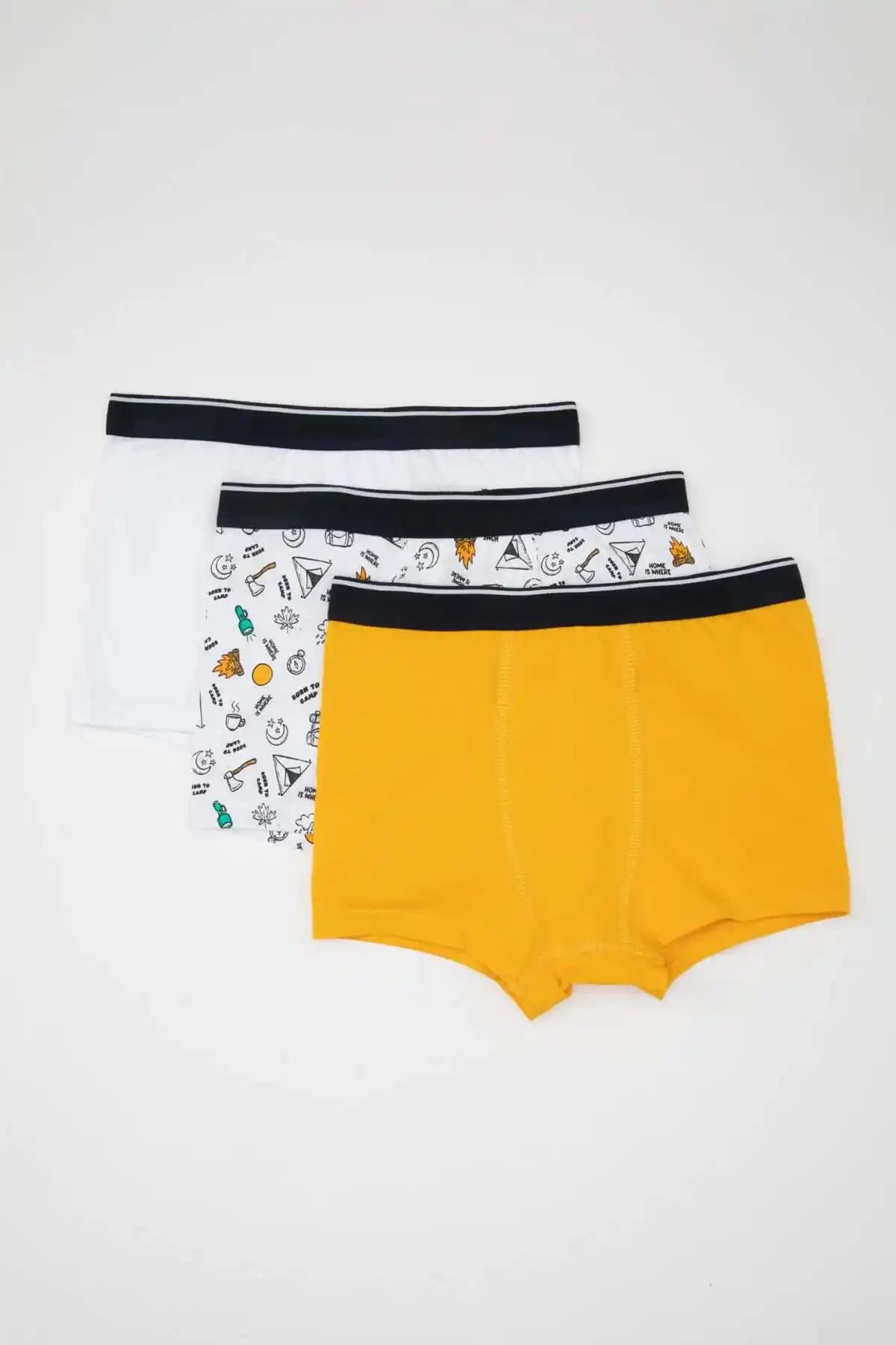 Defacto Erkek Çocuk Desenli 3’lü Boxer Seti Rahat ve Şık Tasarım ile Günlük Kullanım İçin Uygun