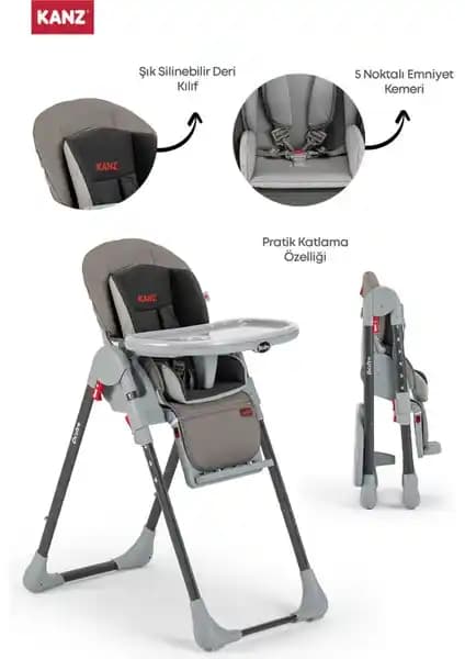 Kanz Bistro Mama Sandalyesi Bej: Güçlü ve Çok Yönlü Bebek Beslenme Çözümü