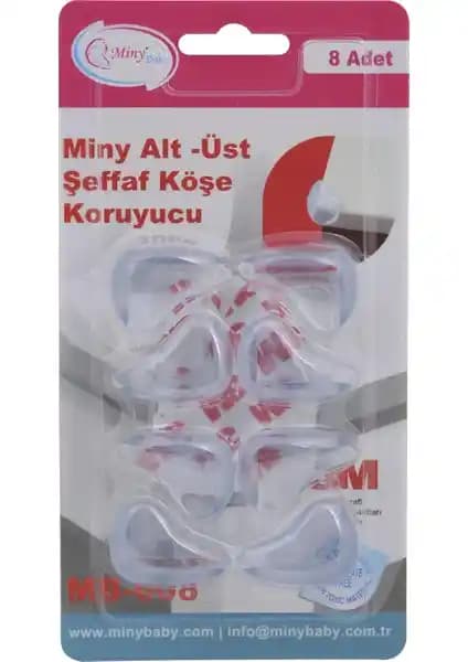 Miny Baby Miny Şeffaf Köşe Koruyucu 8'li Güvenlik ve Estetik Birlikteliği