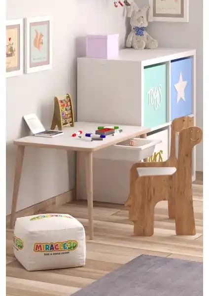 Miracle 3D Çocuk Oyun ve Çalışma Masası: Güvenli, Dayanıklı ve Ergonomik Tasarım
